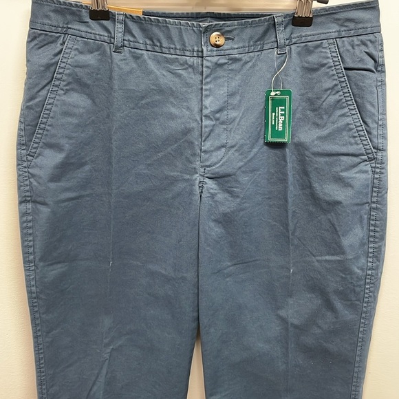 NWT L.L. Bean Ultimate Chino Straight Leg Favorite Fit Pant Dark Mariner 8 Reg - Picture 3 of 16